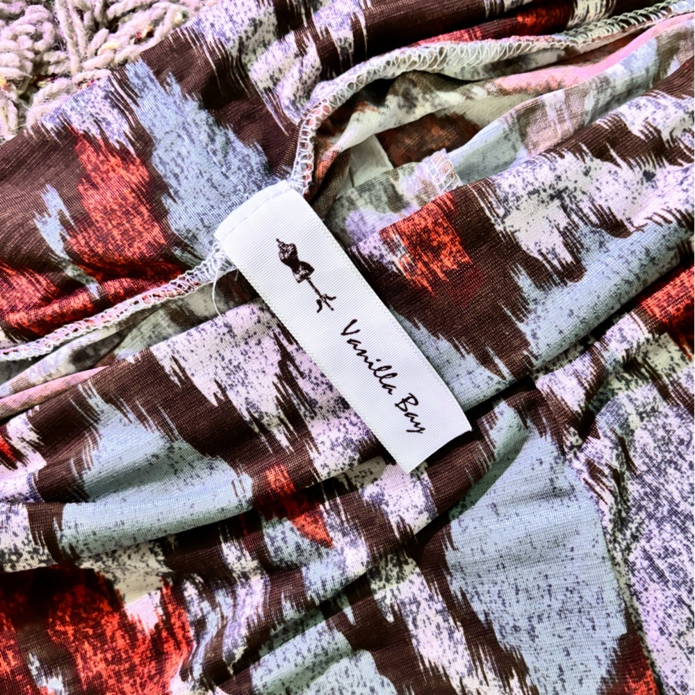 Vanilla bay | women’s size dxx | super stretch patterned boho bell bottoms - Picture 3 of 4